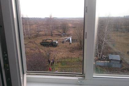 Российский военный беспилотник срубил сосну