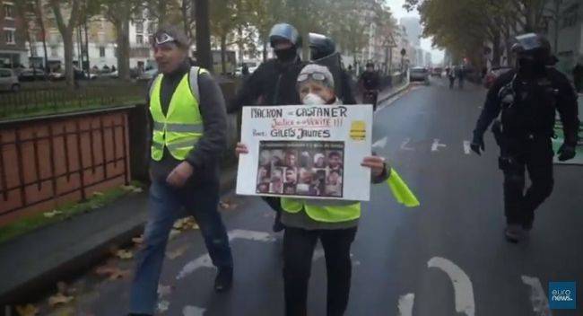 В годовщину протестов «желтых жилетов» в Париже задержан 41 человек