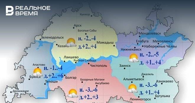 Сегодня в Татарстане ожидается небольшой дождь, туман и до +5 °С