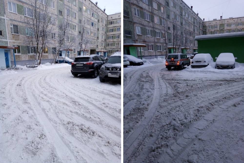 Глава администрации Кировска проверил уборку снега во дворах города