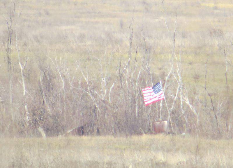 На линии фронта в Донбассе появились флаги США