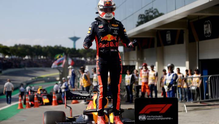 Формула-1. Ферстаппен выиграл в Сан-Пауло. Два Ferrari устроили аварию