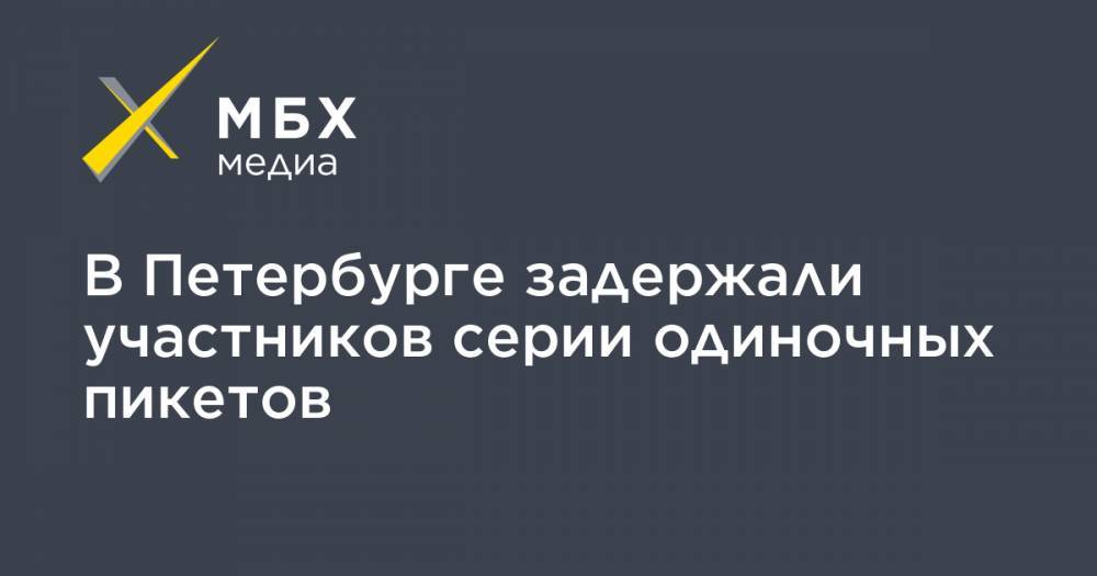 В Петербурге задержали участников серии одиночных пикетов