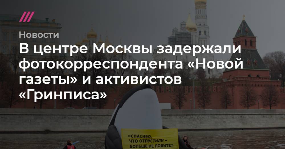 В центре Москвы задержали фотокорреспондента «Новой газеты» и активистов «Гринписа»