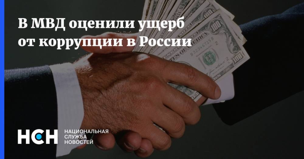 В МВД оценили ущерб от коррупции в России