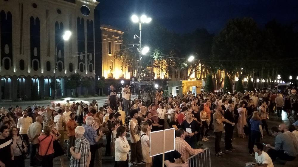 В МВД Грузии сообщили о противозаконном характере митинга в Тбилиси