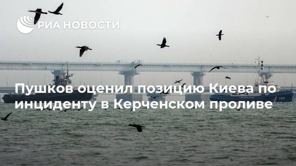 Пушков оценил позицию Киева по инциденту в Керченском проливе