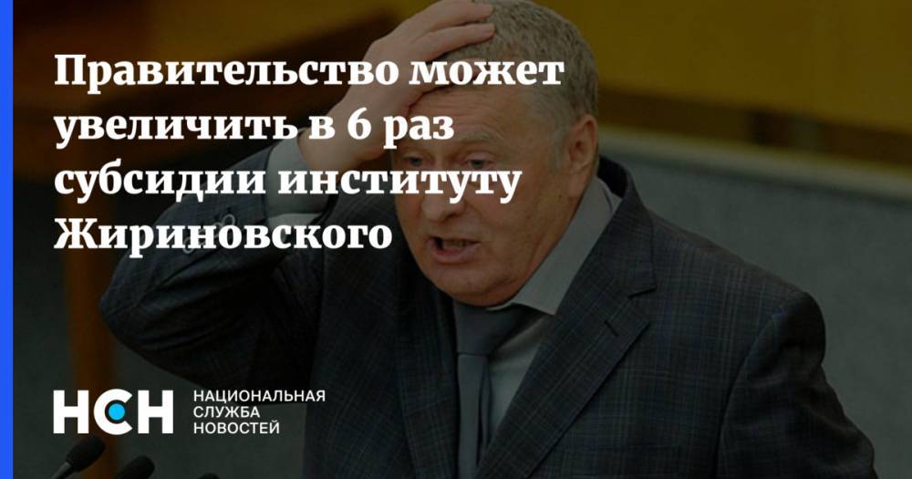 Правительство может увеличить в 6 раз субсидии институту Жириновского
