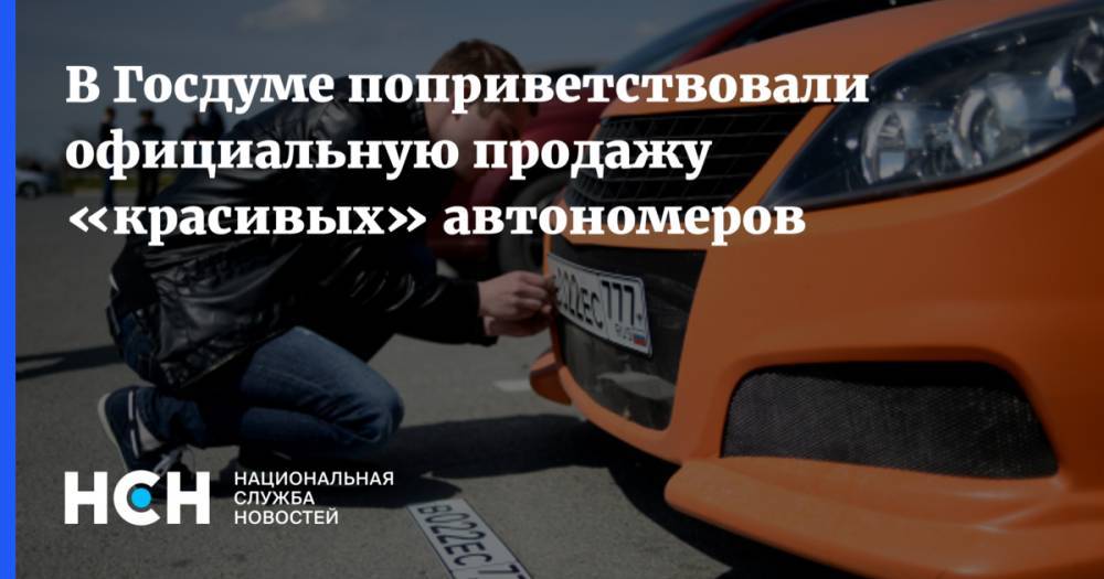 В Госдуме поприветствовали официальную продажу «красивых» автономеров
