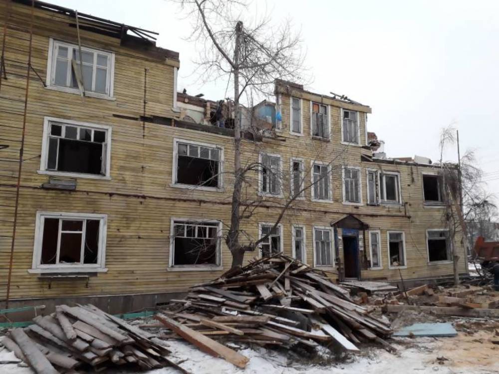 Подрядчик бесплатно снес 76 аварийных домов в Архангельске