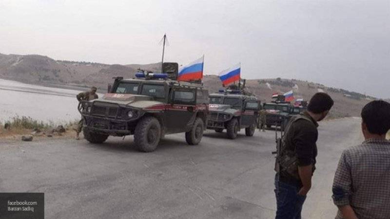 Военная полиция и авиация РФ провели патрулирование по нескольким маршрутам в Сирии