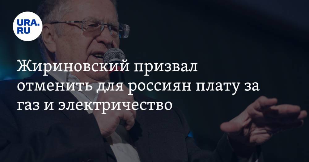 Жириновский призвал отменить для россиян плату за газ и электричество. ВИДЕО