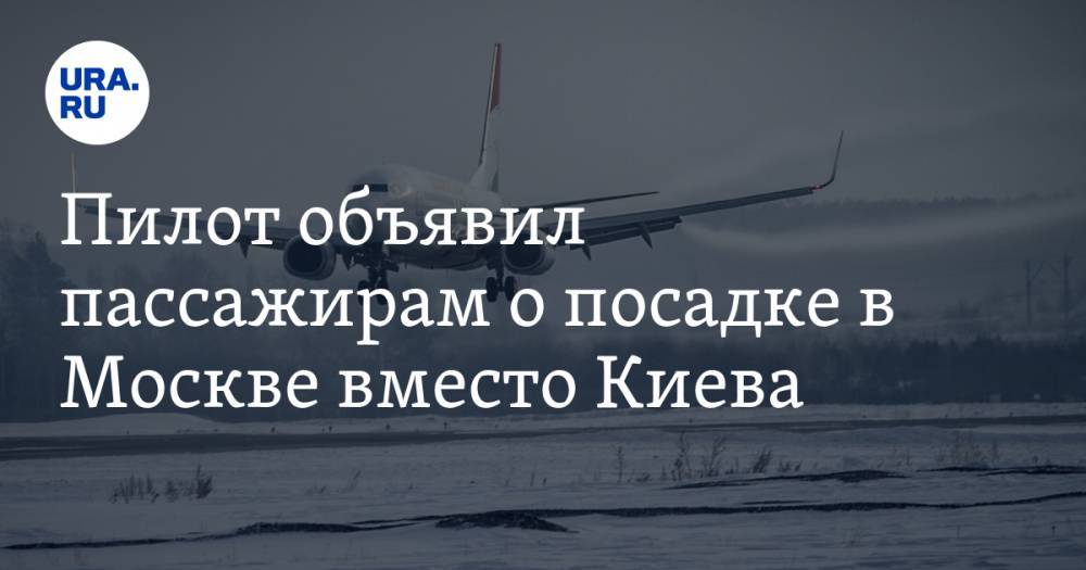 Пилот объявил пассажирам о посадке в Москве вместо Киева. ВИДЕО