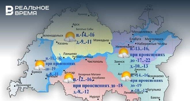 В Татарстане сохранится температура до -13°С