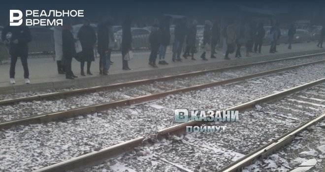 Соцсети: в Казани встали трамваи из-за пропажи куска рельса