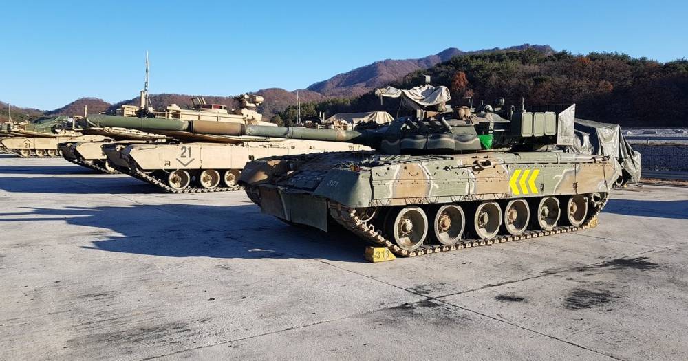 Танки Т-80 и&nbsp;Abrams встретились в&nbsp;Южной Корее