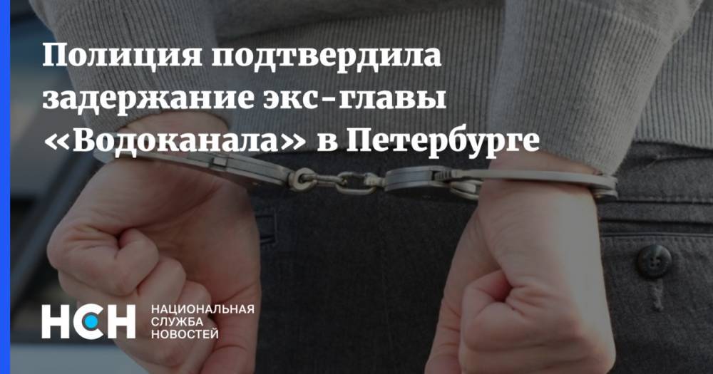 Полиция подтвердила задержание экс-главы «Водоканала» в Петербурге