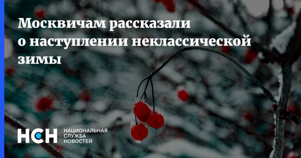 Москвичам рассказали о наступлении неклассической зимы