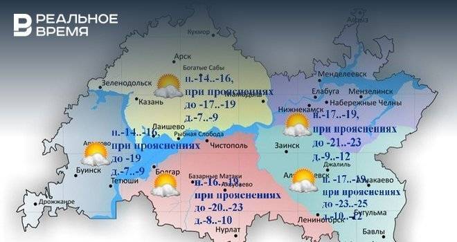 В Татарстане ожидается до -9°С