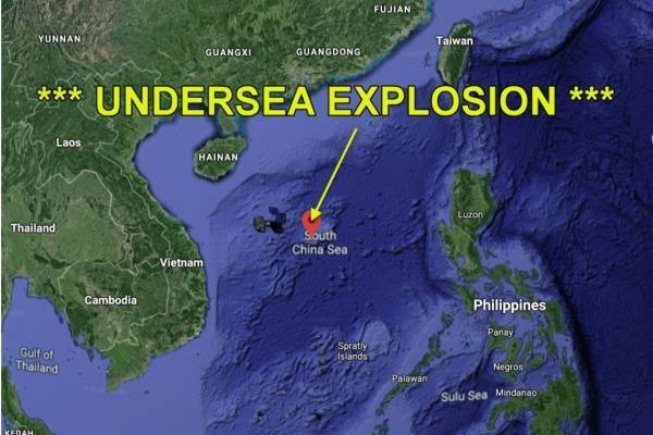 Подводный взрыв с распространением радиации произошел в Южно-Китайском море