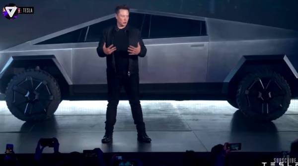 Безумный Маск: Tesla представила очень странный пикап Cybertruck