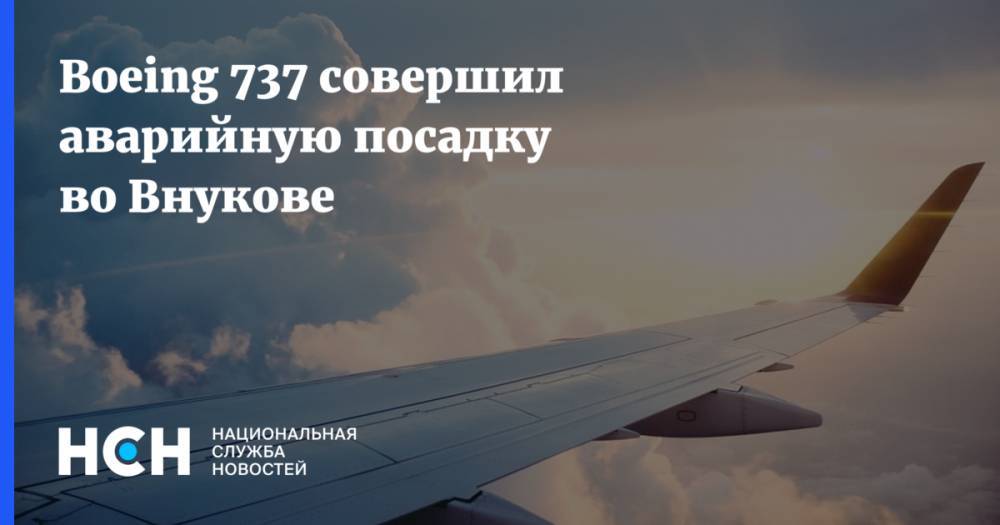 Boeing 737 совершил аварийную посадку во Внукове