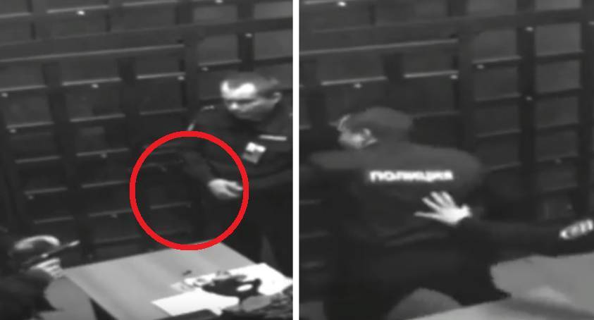 Опубликовано видео, как сыктывкарец попытался открыть огонь по полиции на допросе