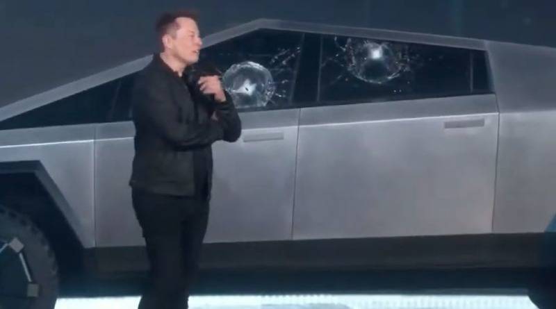 На презентации футуристического пикапа Tesla бронированные стекла электрокара разбились (видео)