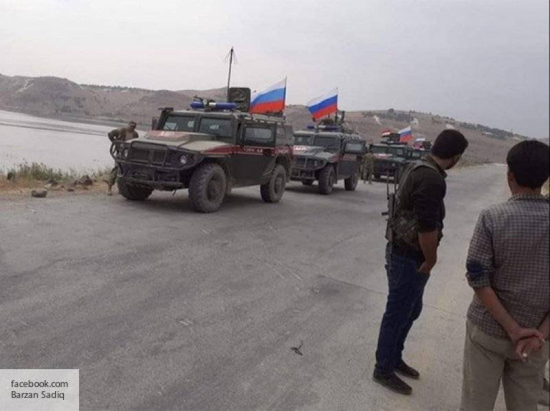 Объединенная российско-турецкая группа проводит патрулирование в зоне безопасности в Сирии