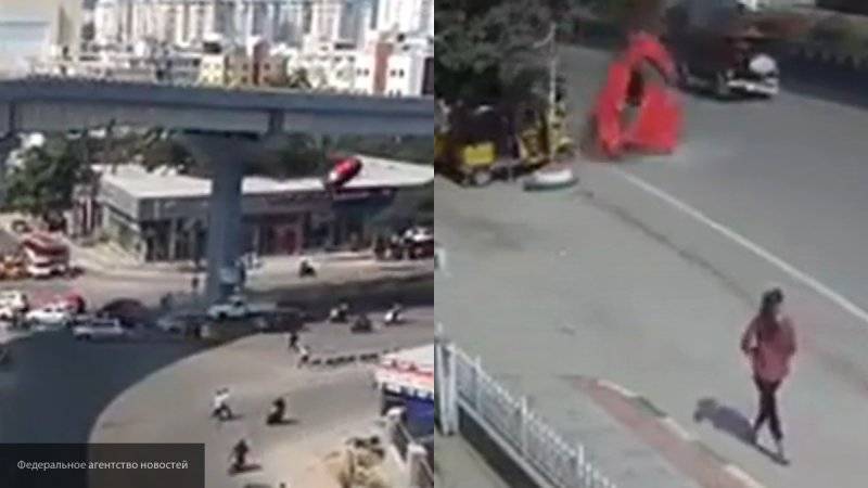 Видео с убивающей "летающей" машиной в Индии появилось в Сети