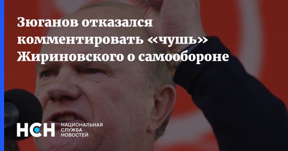 Зюганов отказался комментировать «чушь» Жириновского о самообороне