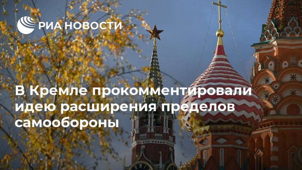 В Кремле прокомментировали идею расширения пределов самообороны