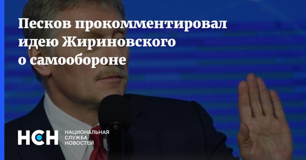 Песков прокомментировал идею Жириновского о самообороне