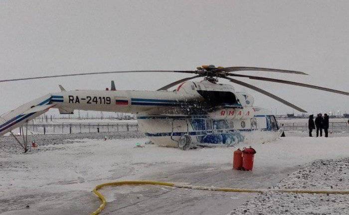 Вертолёт Ми-8 совершил жёсткую посадку на Ямале