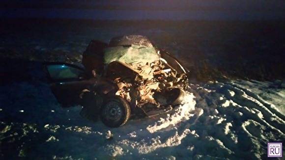 На трассе в Курганской области столклись легковушка и фура: погиб житель Челябинска