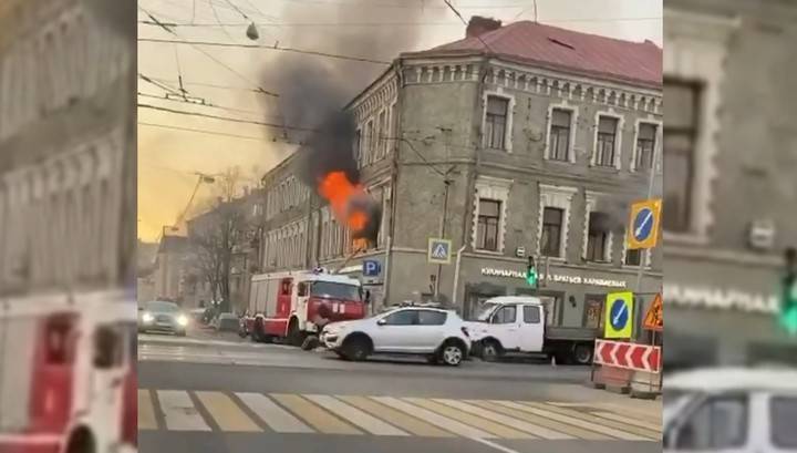 Пожар вспыхнул в хостеле в центре Москвы