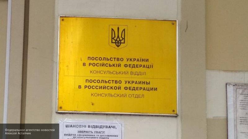 Активисты принесли два унитазы к посольству Украины в Москве