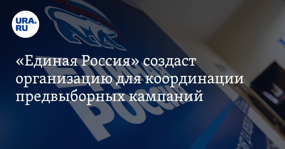 «Единая Россия» создаст организацию для координации предвыборных кампаний