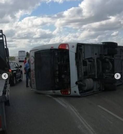 В Доминикане автобус с российскими туристами попал в ДТП и перевернулся