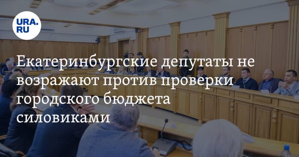 Екатеринбургские депутаты не возражают против проверки городского бюджета силовиками