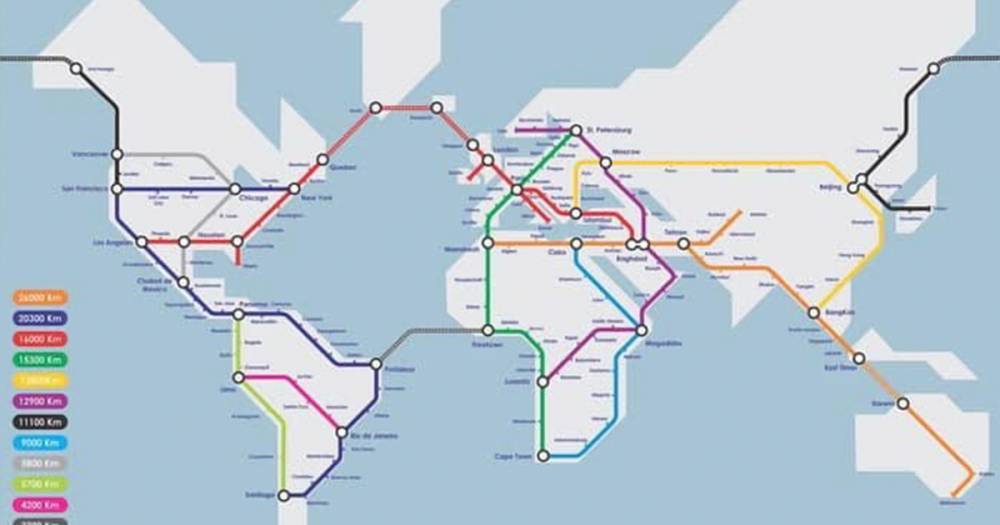 В сети нашли карту московского метро протяженностью 143 тысячи километров