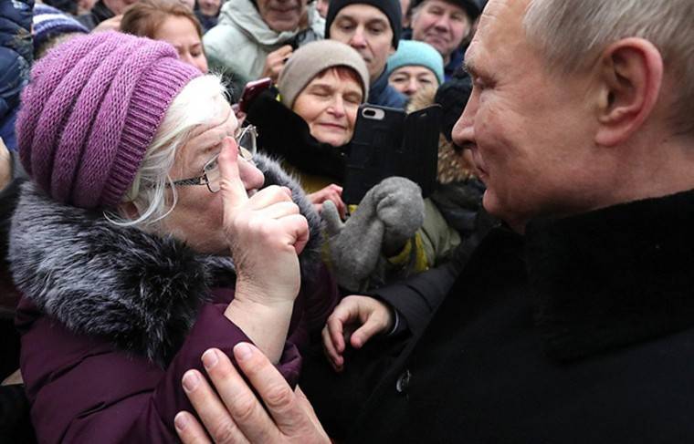 Путин пообщался с жителями Санкт-Петербурга