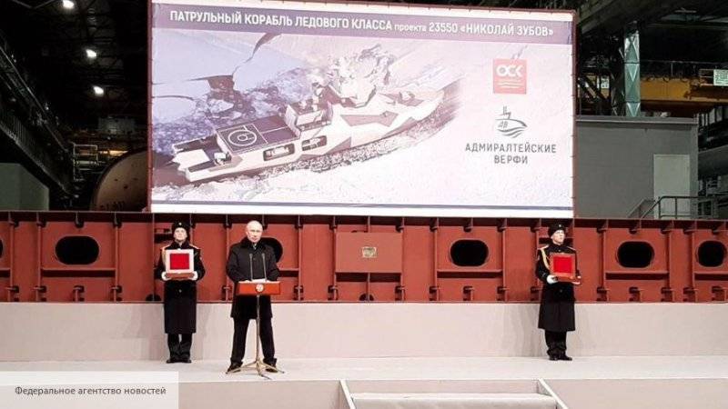 Путин посетил «Адмиралтейские верфи», где заложил патрульный корабль «Николай Зубов»