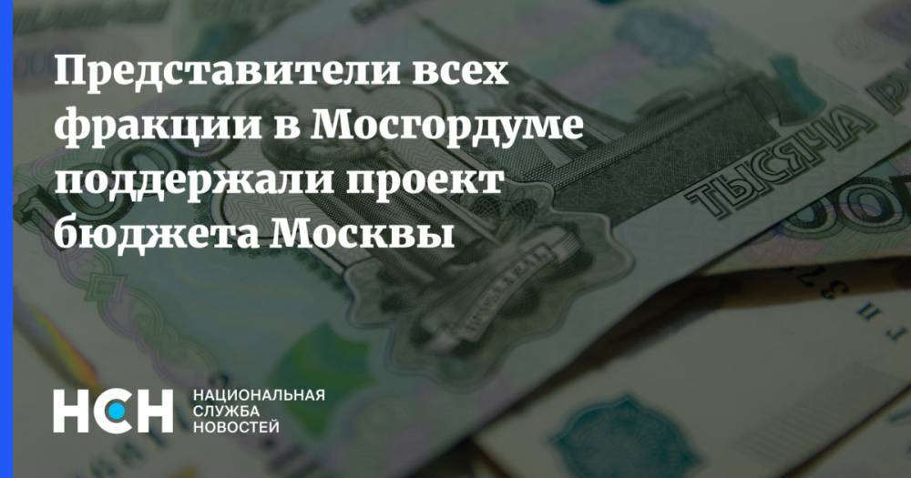 Представители всех фракции в Мосгордуме поддержали проект бюджета Москвы