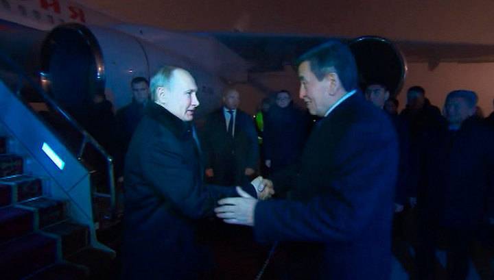 Владимир Путин прибыл в Бишкек на саммит ОДКБ