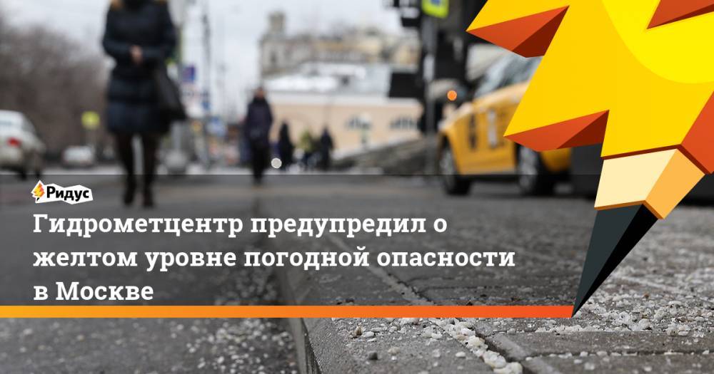 Гидрометцентр предупредил о желтом уровне погодной опасности в Москве