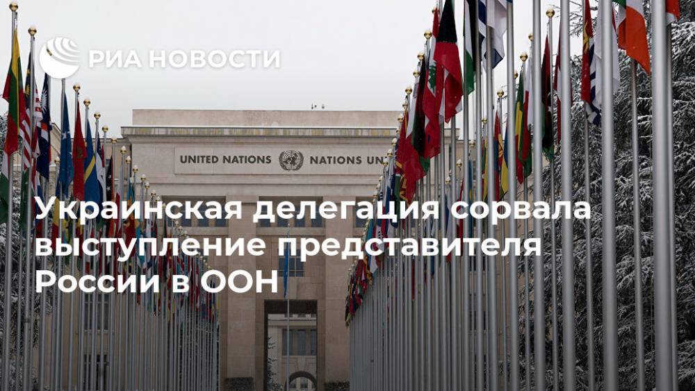 Украинская делегация сорвала выступление представителя России в ООН