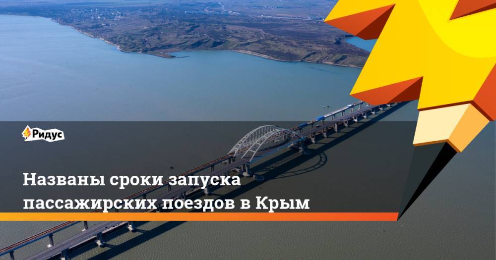 Названы сроки запуска пассажирских поездов в Крым