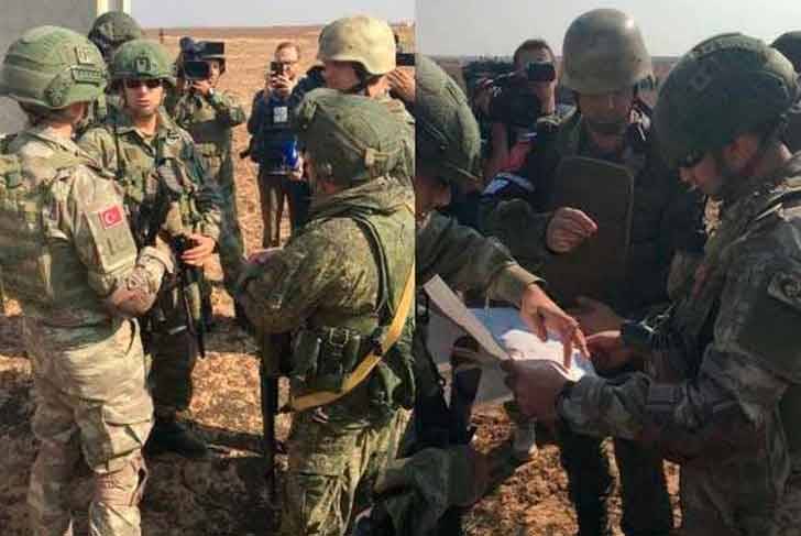 Российские и турецкие военные проводят первое совместное патрулирование на севере Сирии