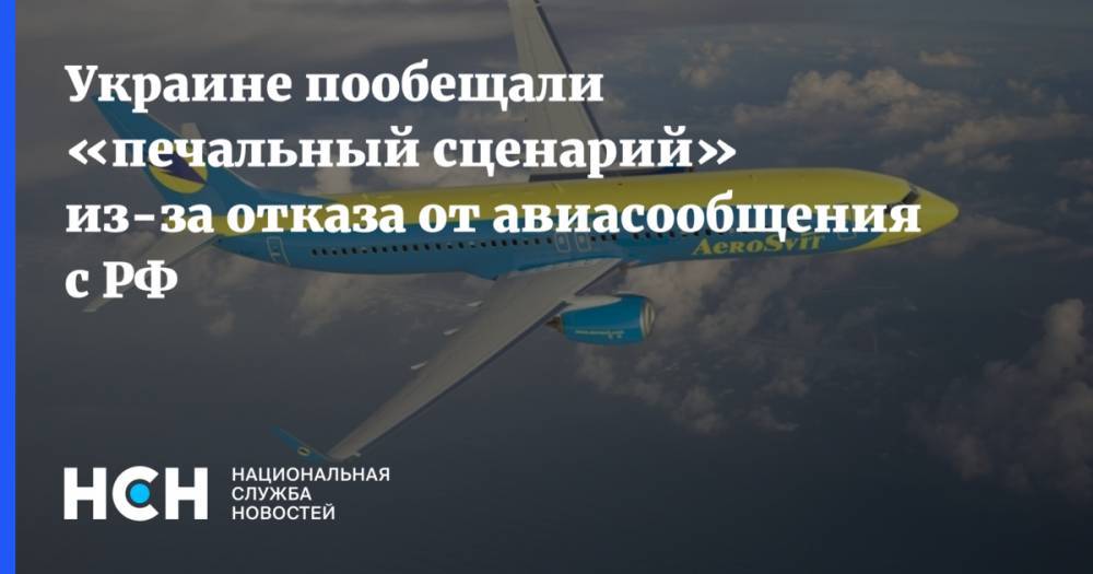 Украине пообещали «печальный сценарий» из-за отказа от авиасообщения с РФ
